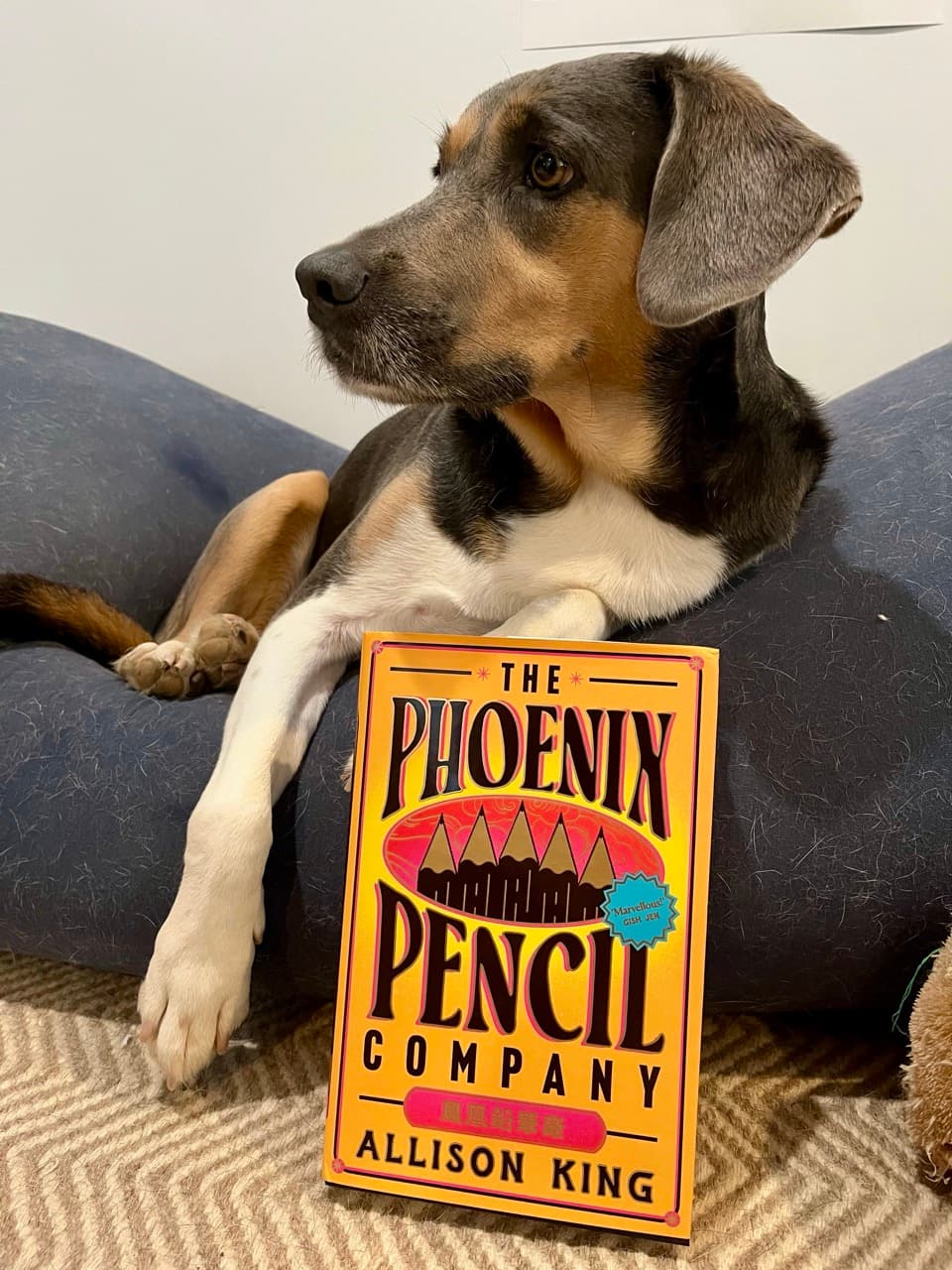 Woody with the UK edition of The Phoenix Pencil Company